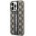 Apple iPhone 14 Pro Max, Műanyag hátlap védőtok, Monogram minta, Karl Lagerfeld Mono Vertical Stripe, fekete