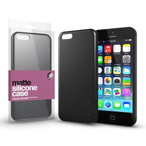 XPRO Szilikon matte tok ultravékony fekete IPhone 5 / 5S / SE 2016 készülékhez