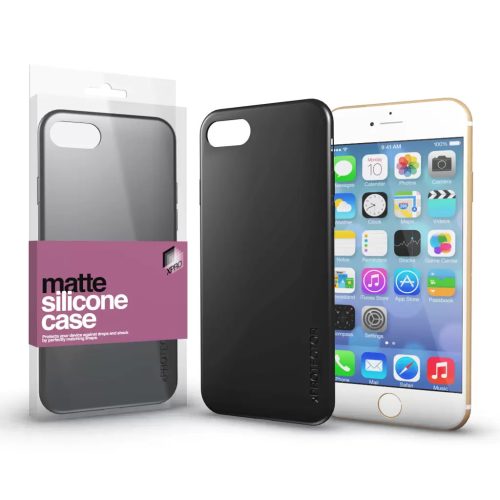 XPRO Szilikon matte tok ultravékony fekete IPhone 6 / 6S készülékhez