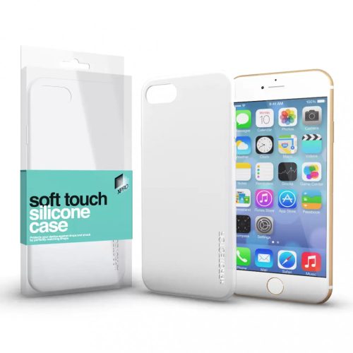 XPRO Soft Touch szilikon tok fehér IPhone 7 Plus / 8 Plus készülékhez