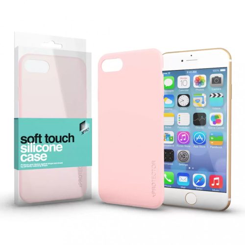 XPRO Soft Touch szilikon tok púder pink IPhone 7 / 8 / SE 2020 / SE 2022 készülékhez