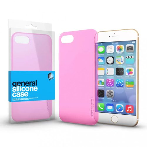XPRO Szilikon tok Pink ultravékony 0.33 mm IPhone 7 Plus / 8 Plus készülékhez