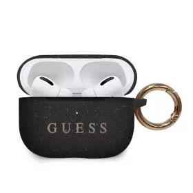 Guess Apple Airpods Pro szililkon tok, fekete, GUACAPSILGLBK