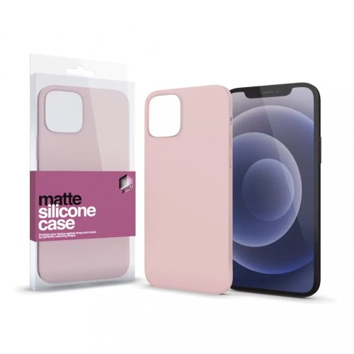 XPRO Szilikon matte tok ultravékony Púder pink IPhone 12 Mini készülékhez
