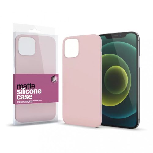 XPRO Szilikon matte tok ultravékony Púder pink IPhone 12 Pro Max készülékhez
