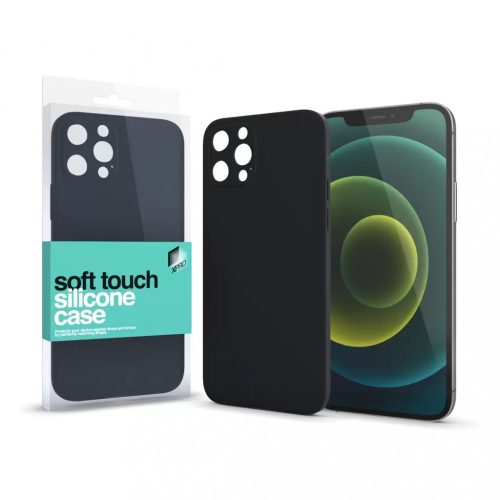 XPRO Soft Touch szilikon tok Slim Fekete IPhone 12 Pro készülékhez