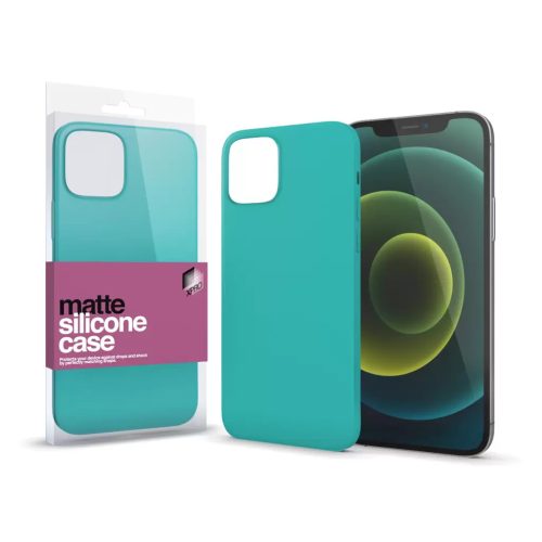 XPRO Szilikon matte tok ultravékony mentazöld IPhone 13 Pro Max készülékhez