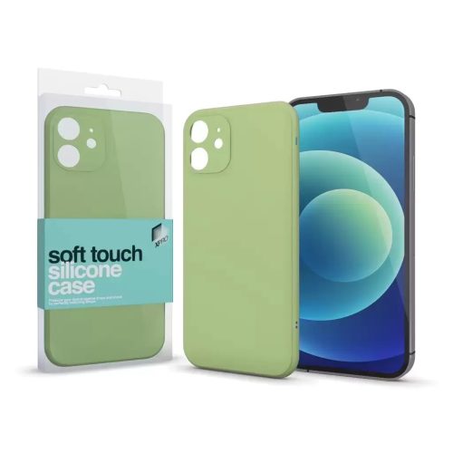 XPRO Soft Touch szilikon tok Slim világoszöld IPhone 14 Plus készülékhez