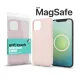 XPRO MagSafe rögzítésű Soft Touch Szilikon tok IPhone 14 Pro Max készülékhez - krétarózsaszín
