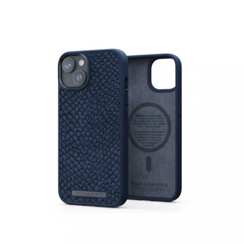 Njord Salmon Leather MagSafe tok kék IPhone 14 Plus készülékhez NA42SL01
