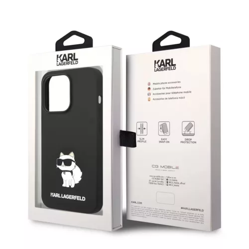 Karl Lagerfeld tok fekete KLHCP14LSNCHBCK Iphone 14 Pro készülékhez