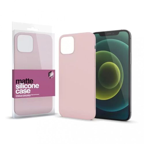 XPRO Szilikon matte tok ultravékony Púder pink IPhone 15 Plus készülékhez
