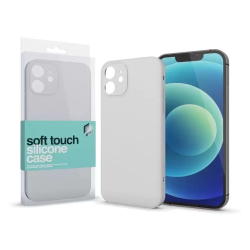 XPRO Soft Touch szilikon tok Slim törtfehér IPhone 15 Plus készülékhez