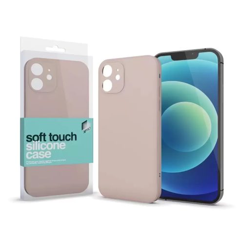XPRO Soft Touch szilikon tok Slim púder pink IPhone 15 készülékhez