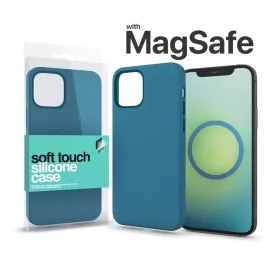   XPRO MagSafe rögzítésű Soft Touch Szilikon tok IPhone 15 Pro készülékhez - viharkék