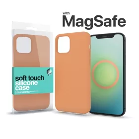   XPRO MagSafe rögzítésű Soft Touch Szilikon tok IPhone 15 Pro készülékhez - narancs