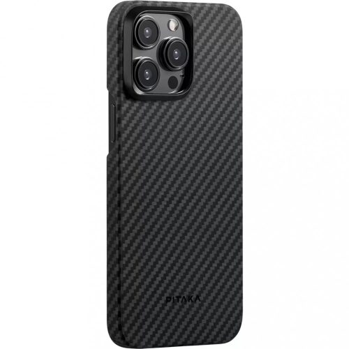 Pitaka MagEZ Case 4 Black / Grey Twill 1500D IPhone 15 Pro készülékhez - MagSafe rögzítéssel