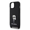 Karl Lagerfeld tok + crossbody strap fekete KLHCP15SSASKNPBK IPhone 15 készülékhez