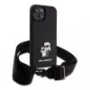 Karl Lagerfeld tok + crossbody strap fekete KLHCP15MSAKCPBK IPhone 15 Plus készülékhez