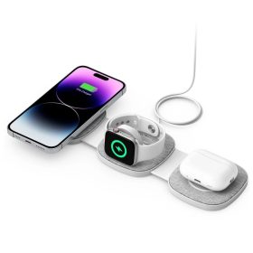   Tech-Protect A32 15W 3in1 Szürke MagSafe QI vezeték nélküli töltőállomás