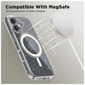    Tech-Protect FLEXAIR MAGSAFE GLITTER csillogós tok Apple iPhone 16 készülékhez