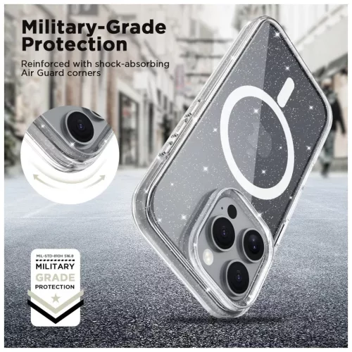  Tech-Protect FLEXAIR MAGSAFE GLITTER csillogós tok Apple iPhone 16 Pro készülékhez