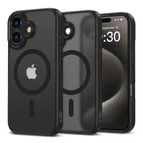    Tech-Protect MAGCAM MAGSAFE kameravédős fekete tok Apple iPhone 16 készülékhez