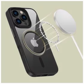   Tech-Protect MAGMAT MAGSAFE tok fekete/átlászó Apple iPhone 16 Pro készülékhez