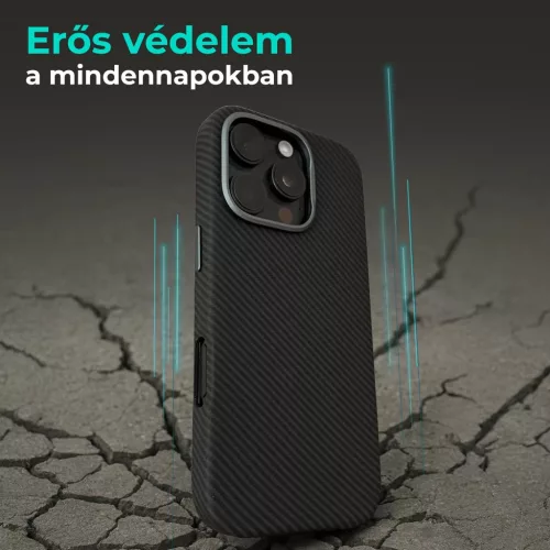 XPRO™ CarbonSkin fekete tok Apple iPhone 15 Pro készülékhez