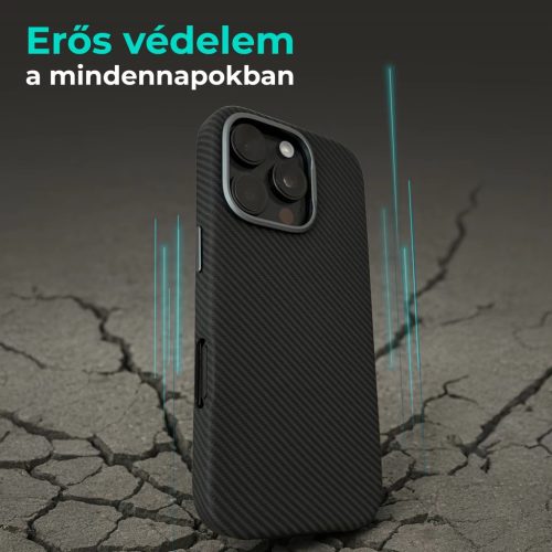 XPRO™ CarbonSkin MagSafe fekete tok Apple iPhone 16 Pro készülékhez