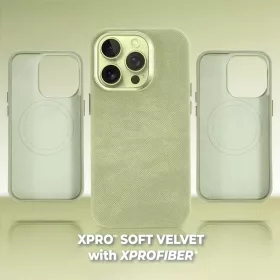   XPRO™ Soft Velvet Magsafe tok Apple iPhone 16 Pro Max készülékhez - Zöld