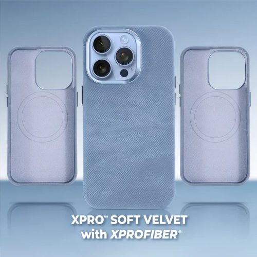 XPRO™ Soft Velvet Magsafe tok Apple iPhone 16 készülékhez - Kék