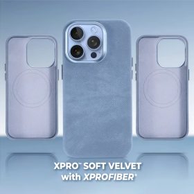   XPRO™ Soft Velvet Magsafe tok Apple iPhone 16 Pro készülékhez - Kék