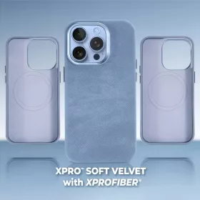   XPRO™ Soft Velvet Magsafe tok Apple iPhone 16 Pro Max készülékhez - Kék