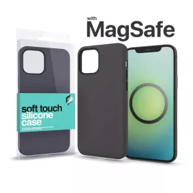   XPRO™ MagSafe rögzítésű Soft Touch Szilikon tok Apple Iphone 16 Plus készülékhez - fekete 