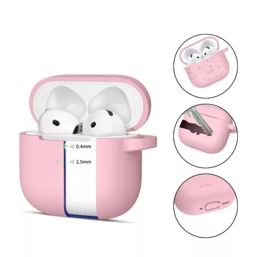 Tech-Protect Silicone Hook tok Apple AirPods 4 készülékhez Dusty Pink