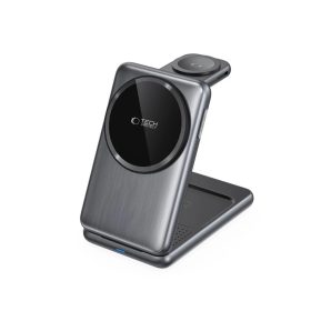   Tech-Protect QI15W-A42 3in1 MagSafe QI vezeték nélküli töltőállomás ASZTROSZÜRKE