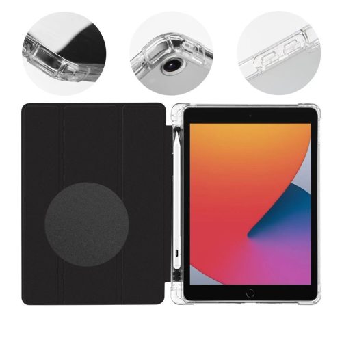 OBAL:ME MistyTab fekete Smartbook tok, penci tartóval Apple iPad 10.2” táblagéphez -