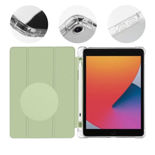 OBAL:ME MistyTab világoszöld Smartbook tok, penci tartóval Apple iPad 10.2” táblagéphez
