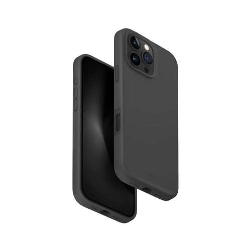 UNIQ Hybrid MagClick Charging Lino Hue tok iPhone 16 Pro Max készülékhez - charcoal grey