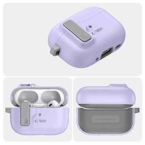 TECH-PROTECT SLIM HOOK Apple AirPods Pro 1/2 készülékhez tok - levendula