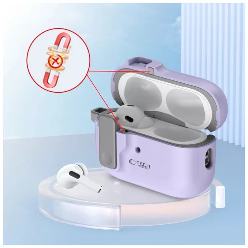 TECH-PROTECT SLIM HOOK Apple AirPods Pro 1/2 készülékhez tok - levendula