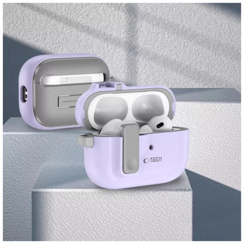 TECH-PROTECT SLIM HOOK Apple AirPods Pro 1/2 készülékhez tok - levendula