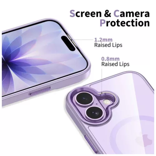 TECH-PROTECT MAGMAT MAGSAFE iPhone 17 készülékhez tok levendula/átlátszó