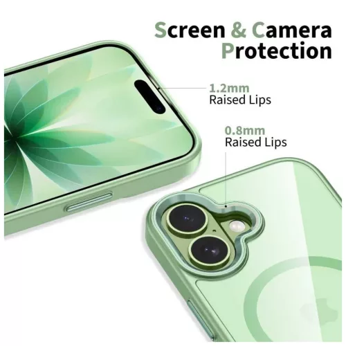 TECH-PROTECT MAGMAT MAGSAFE iPhone 17 készülékhez tok zsálya/átlátszó -