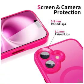   TECH-PROTECT MAGMAT MAGSAFE iPhone 16 készülékhez tok lángoló rózsaszín