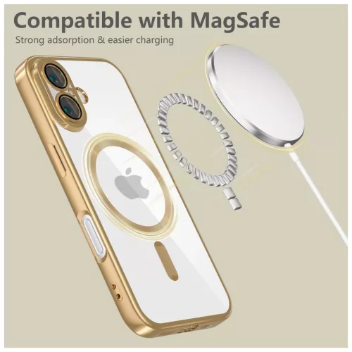 TECH-PROTECT MAGFLEX MAGSAFE iPhone 16E készülékhez tok fényes arany