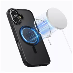   TECH-PROTECT MAGEDGE MAGSAFE iPhone 17 tok készülékhez, matte fekete/pisztolyfém