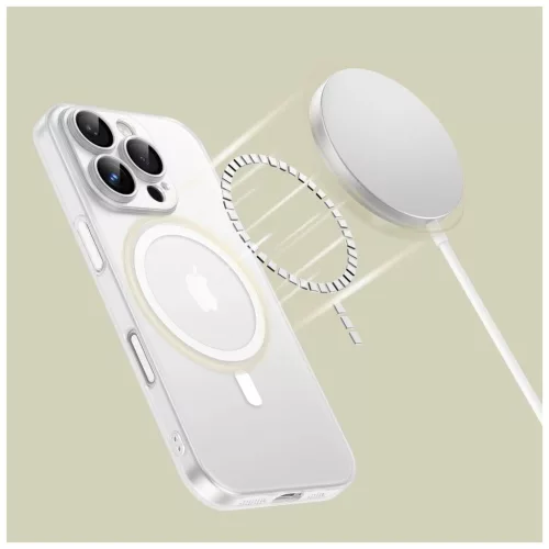 TECH-PROTECT MAGSLIM MAGSAFE iPhone 16 Pro készülékhez tok, matt fehér