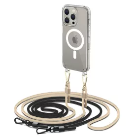   TECH-PROTECT FLEXAIR CHAIN MAGSAFE iPhone 15 Pro készülékhez tok fekete & bézs